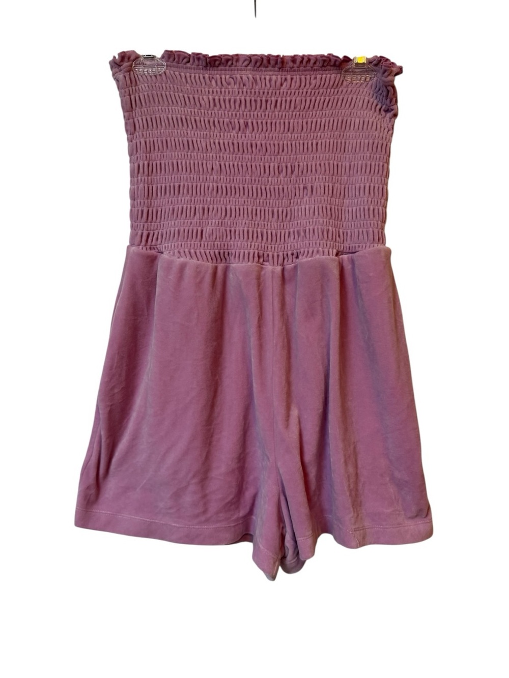 Juicy Couture Smocked Strapless Women’s Shorts Romper - Mauve CL